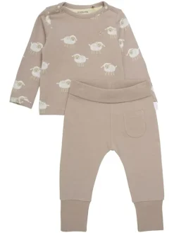 2tlg. Outfit "Stroud" in Hellbraun/ Grau