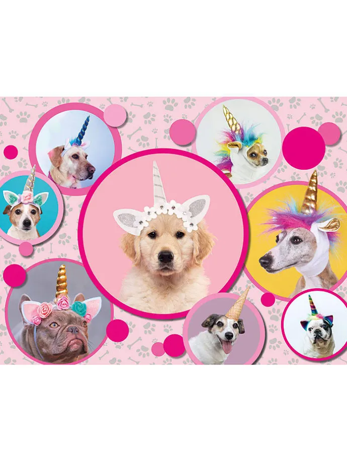 300tlg. Puzzle "Knuffige Einhorn-Hunde" - ab 9 Jahren
