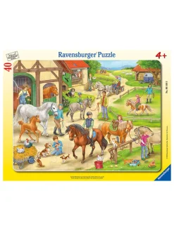 40tlg. Rahmenpuzzle "Auf dem Pferdehof" - ab 4 Jahren