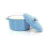 2tlg. Schmortopf-Set in Hellblau - Ø 23,2 cm
