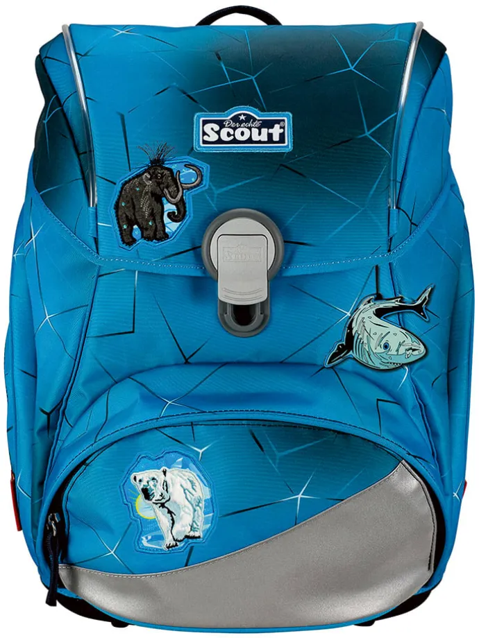 4tlg. Schulranzen-Set "Alpha Set Safety Light - Polar Blue" in Blau