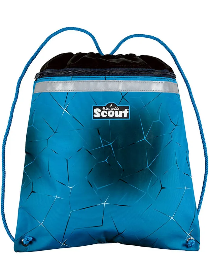 4tlg. Schulranzen-Set "Alpha Set Safety Light - Polar Blue" in Blau