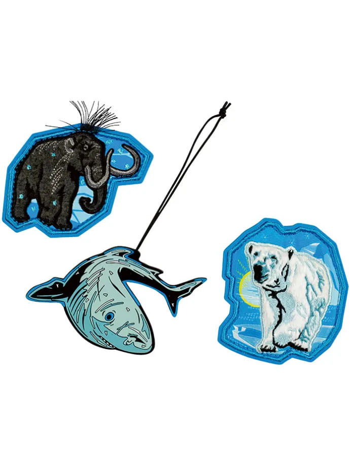 4tlg. Schulranzen-Set "Alpha Set Safety Light - Polar Blue" in Blau