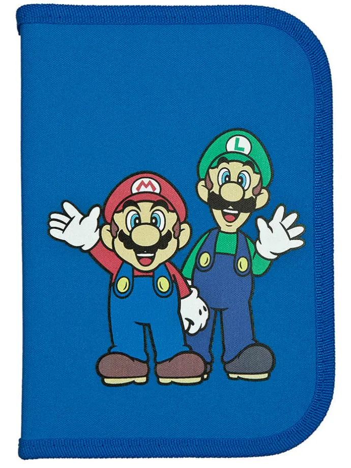 5tlg. Schulranzen-Set "EasyFit Super Mario" in Blau