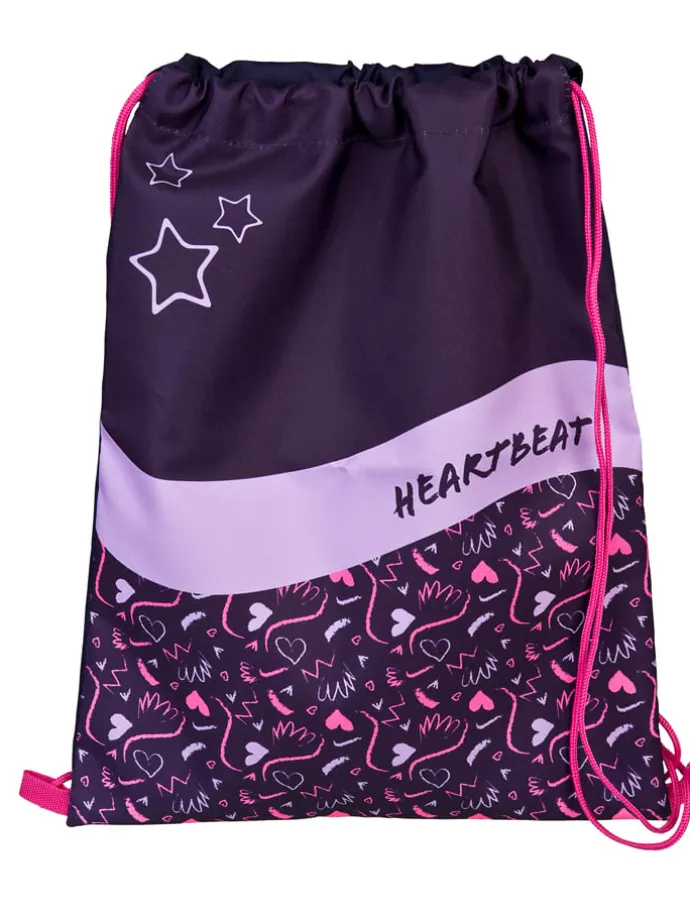 5tlg. Schulranzen-Set "EasyFit Glow Edition" in Pink/ Dunkelblau