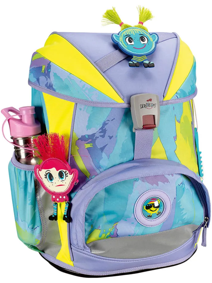 5tlg. Schulranzen-Set "ErgoFlex Easy Hair" in Bunt