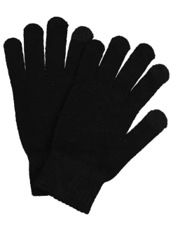 2tlg. Set: Beanie und Handschuhe in Schwarz