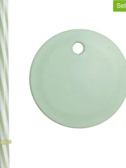2tlg. Set: Deckel mit Strohhalm in Grün