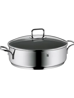 2tlg. Set: Edelstahl-Schmorpfanne - 5 l
