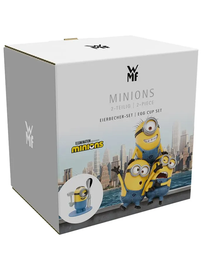 3tlg. Set: Eierbecher, Eierlöffel und Hämmerchen "MINIONS®" - ab 3 Jahren