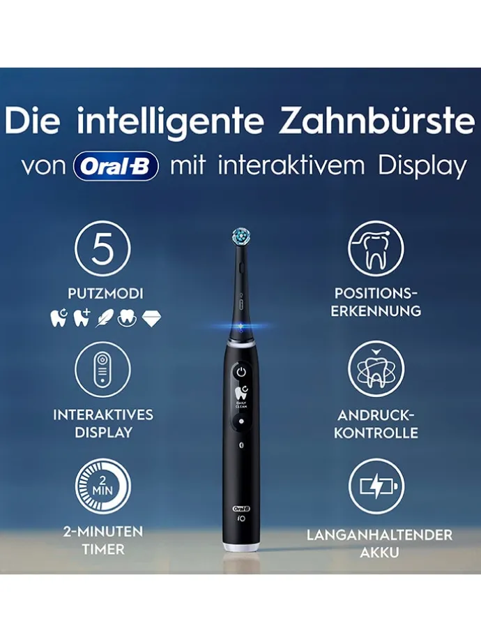 2tlg. Set: Elektr. Zahnbürsten "Oral-B iO Series 6" in Rosa/ Schwarz