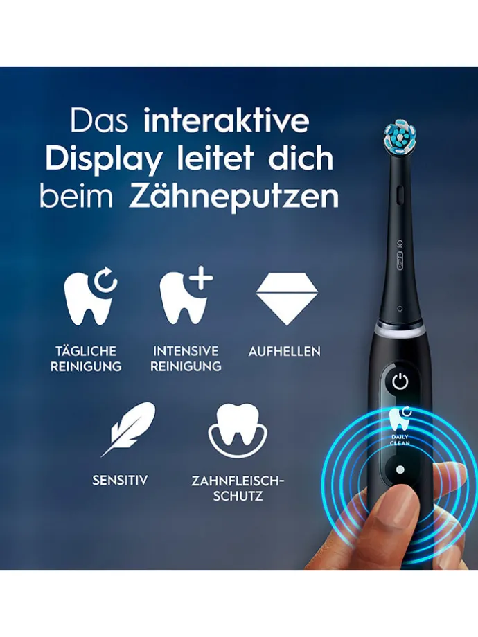 2tlg. Set: Elektr. Zahnbürsten "Oral-B iO Series 6" in Rosa/ Schwarz