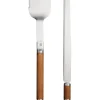 2tlg. Set: Grillzubehör ''Norden'' in Silber/ Braun - (L)44,1 cm