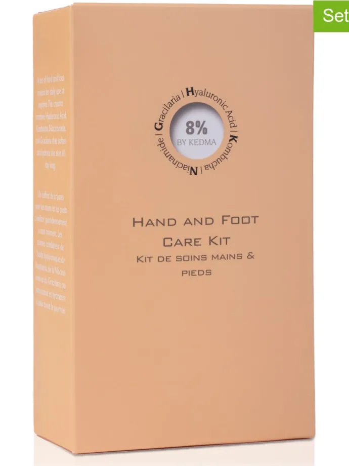 2tlg. Set: Handcreme & Fußcreme "8% By Kedma", je 100 g