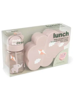 3tlg. Set: Lunchbox & Trinkflasche in Rosa