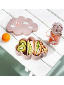 3tlg. Set: Lunchbox & Trinkflasche in Rosa