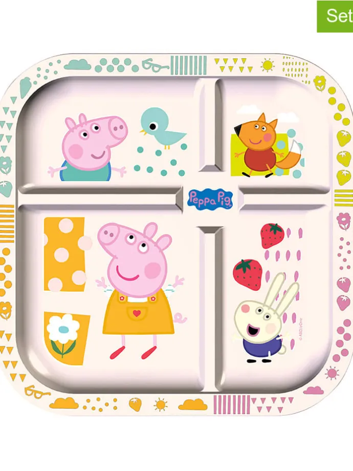 2tlg. Set "Peppa Pig" in Weiß