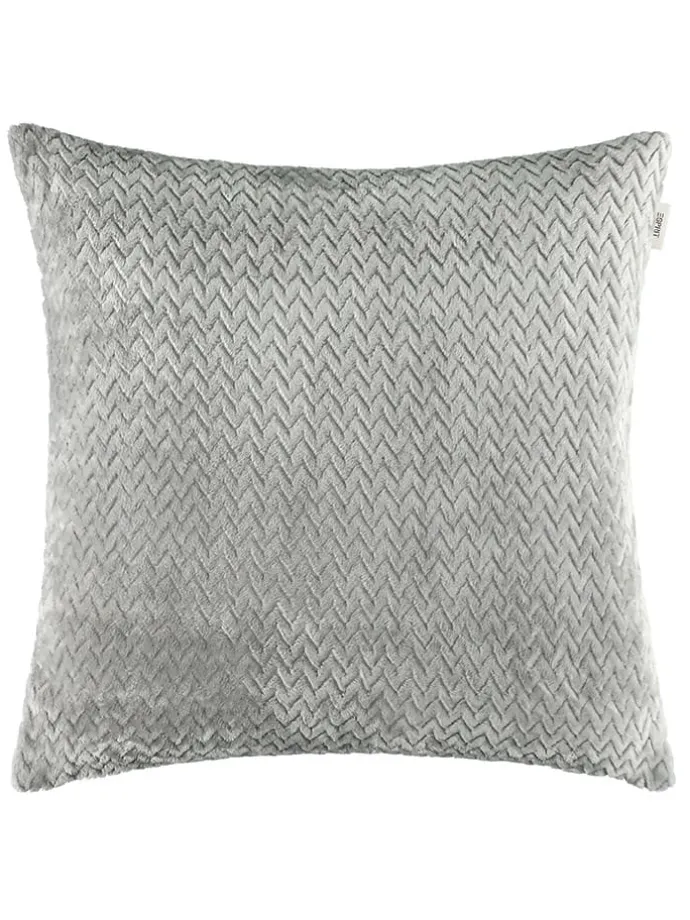 2tlg. Set: Plaid & Kissenhülle "Comfy" in Grau
