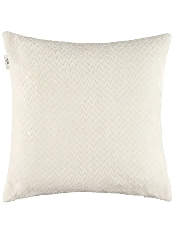 2tlg. Set: Plaid & Kissenhülle "Comfy" in Creme