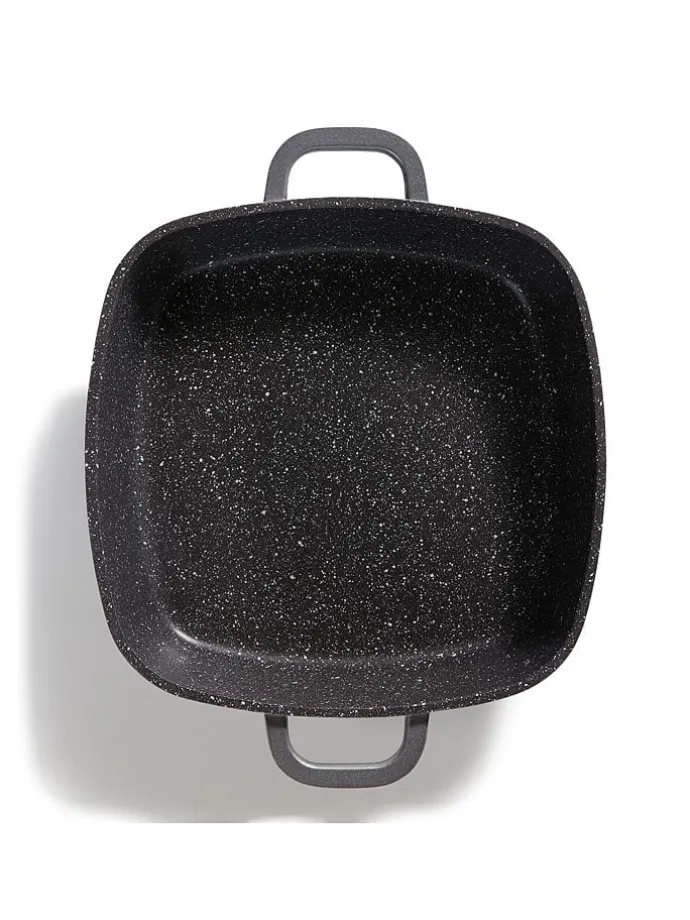 2tlg. Set: Servierpfanne in Grau - (L)24 x (B)24 cm
