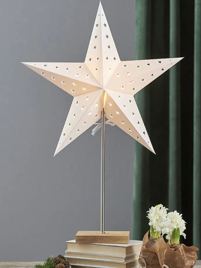 3tlg. Set: Standleuchte "Combi" in Creme - (H)65 cm