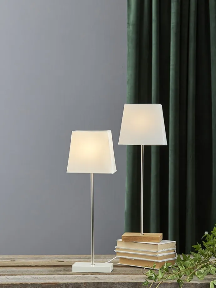 3tlg. Set: Standleuchte "Combi" in Creme - (H)65 cm
