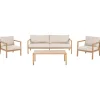 4-tlg Sitzgruppe ONETA in Braun/Beige
