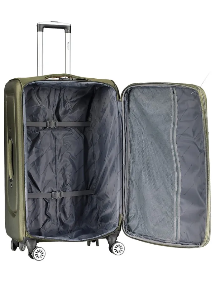 3tlg. Softcase-Trolleyset "Show" in Khaki