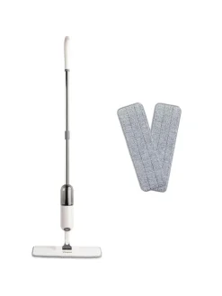 3tlg. Sprühwischer- Set in Weiß/ Grau