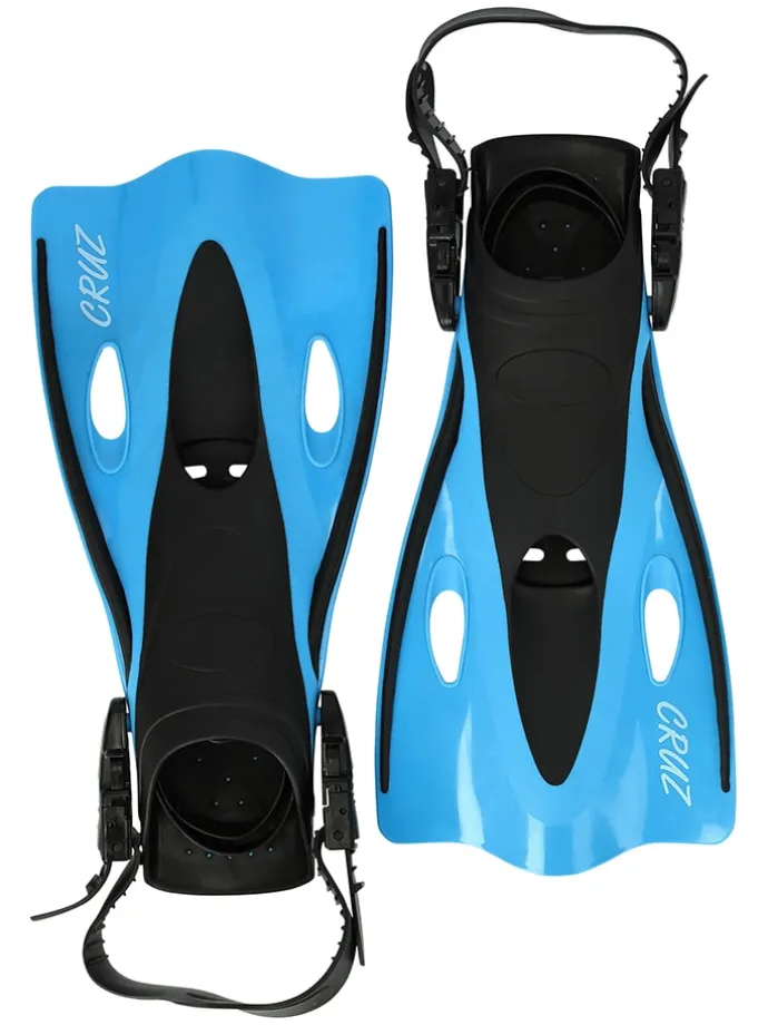 3tlg. Taucher-Set "Cebu" in Hellblau/ Schwarz/ Gelb
