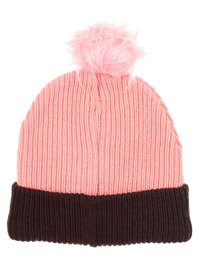 2tlg. Winteraccessoires-Set "Minnie" in Rosa/ Dunkelbraun