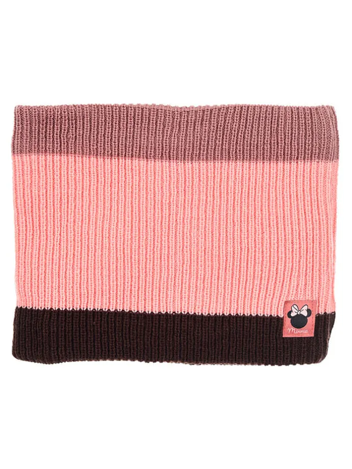 2tlg. Winteraccessoires-Set "Minnie" in Rosa/ Dunkelbraun