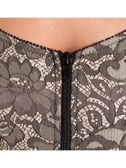 2tlg. Wäsche-Set in Schwarz/ Braun