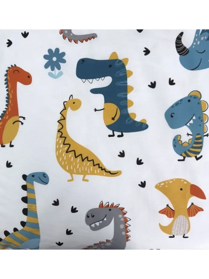2-tlg.Set: Babybettwäsche Dino 100 x 135 cm in Bunt
