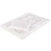 2tlg-Set: Bettdecke und Kopfkissen „Anela Bio“ in Weiß – (B) 100 x (L) 135 cm/ (B) 40 x (L) 60 cm