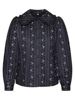 Trachtenbluse "Chloe" in Schwarz