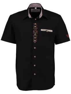 Trachtenhemd Amima in schwarz
