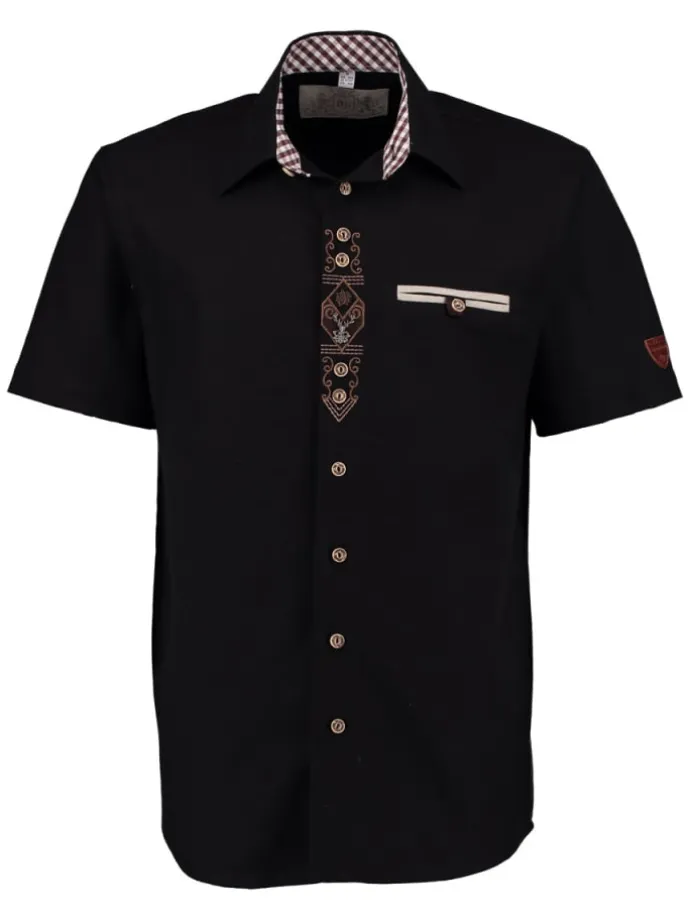 Trachtenhemd Amima in schwarz