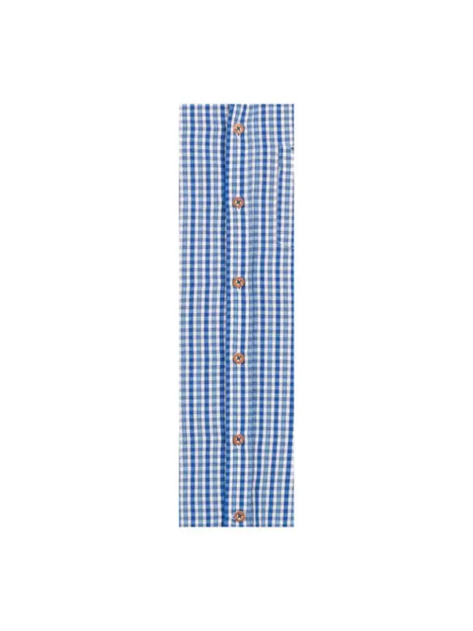 Trachtenhemd Langarm Harry in Blau
