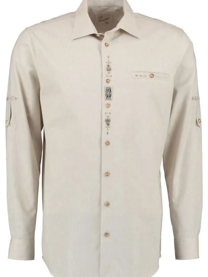 Trachtenhemd Rimeda in mittelbeige