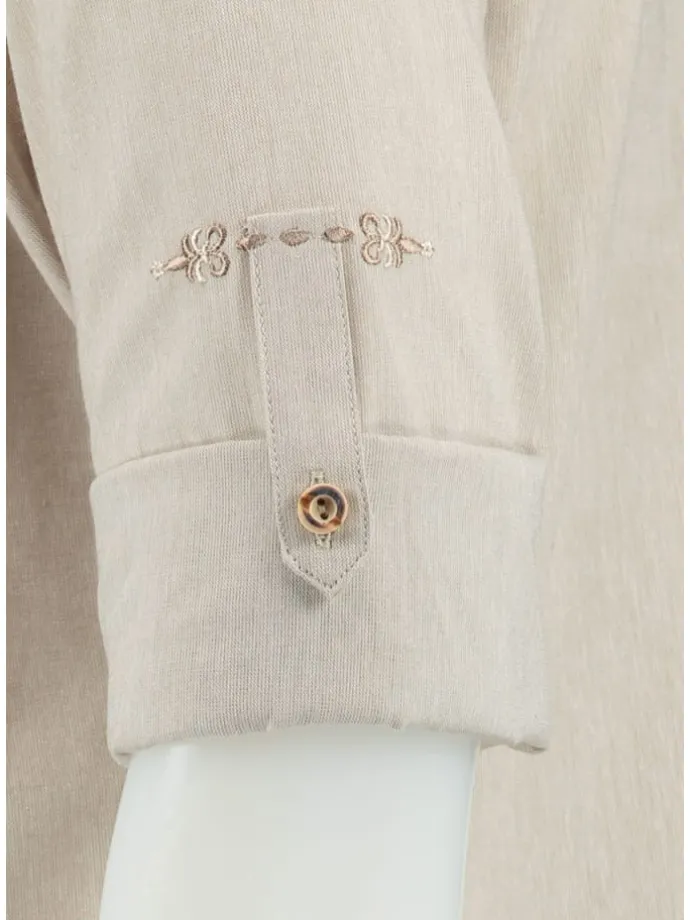 Trachtenhemd Rimeda in mittelbeige