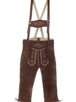 Trachtenlederhose in dunkelbraun
