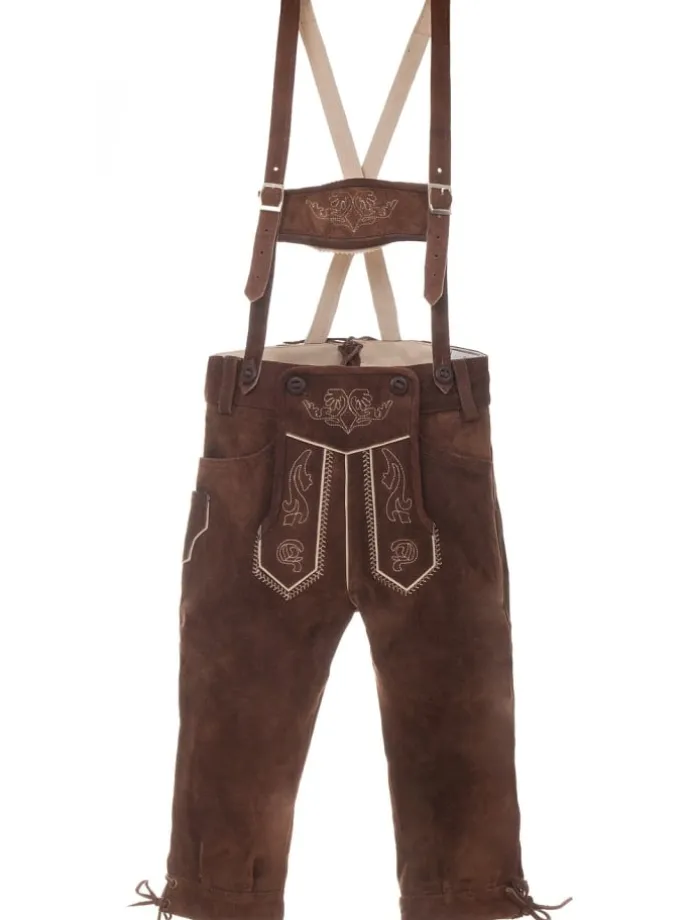 Trachtenlederhose in dunkelbraun