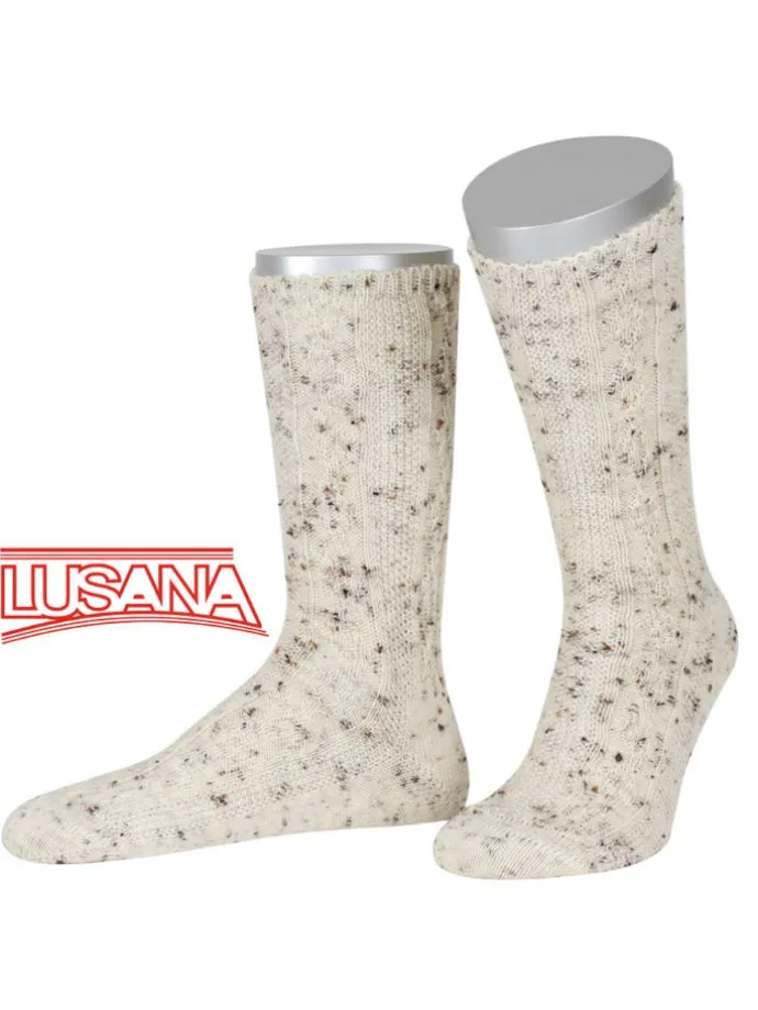 Trachtensocken in beige