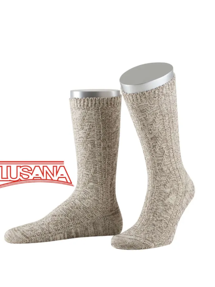 Trachtensocken in beige