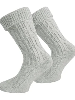 Trachtensocken in Silbermelange