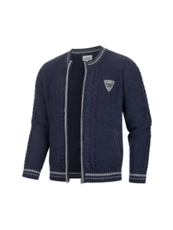 Trachtenstrickjacke Langarm Henry in Blau