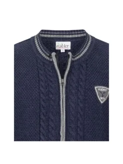 Trachtenstrickjacke Langarm Henry in Blau