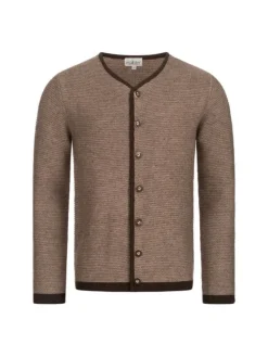 Trachtenstrickjacke Langarm Ignaz in braun