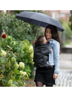 Tragecover Regencover für Babytragen und Tragetücher in schwarz